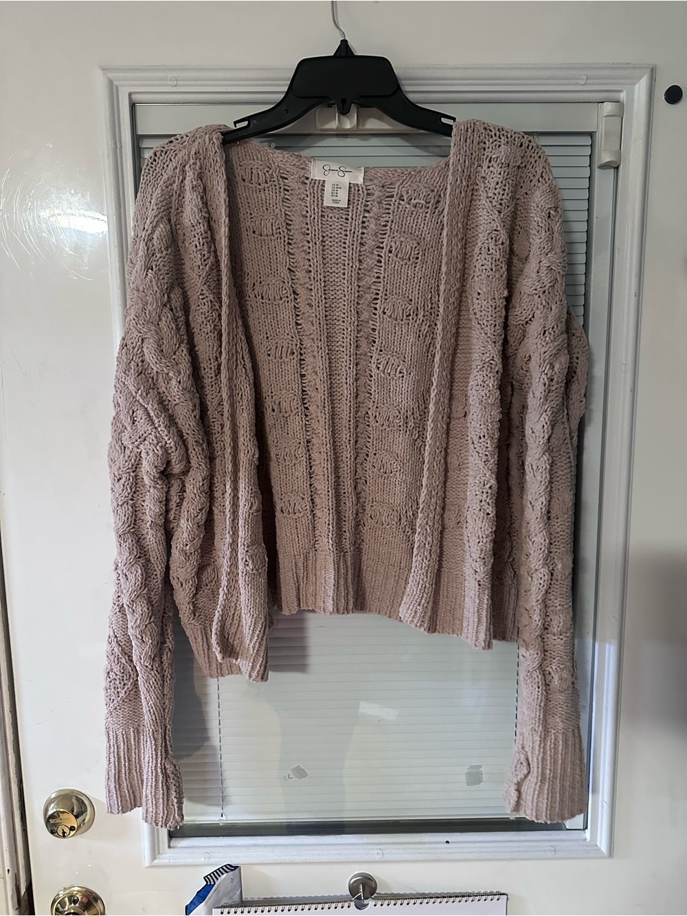 Jessica Simpson Open-Front Cable Knit Cardigan